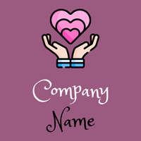 Valentines day logo on a Mauve Taupe background - Abstracto