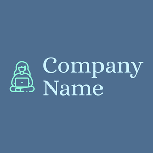 Digital nomad logo on a Wedgewood background - Negócios & Consultoria