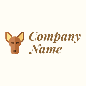Jackal logo on a Floral White background - Animali & Cuccioli