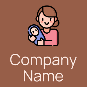 Mother logo on a Copper Rust background - Kinderen & Kinderopvang