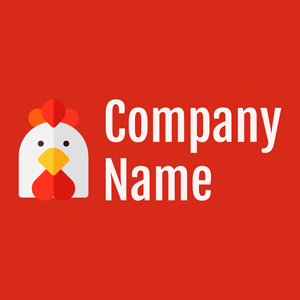 White Lilac Chicken on a Fire Engine Red background - Animali & Cuccioli