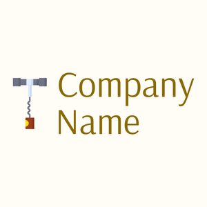 Corkscrew logo on a Floral White background - Abstrato
