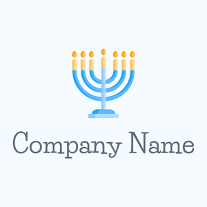 Hanukkah on a Alice Blue background - Religión