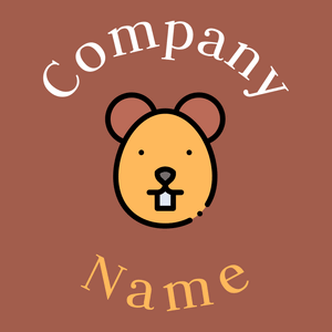 Guinea pig logo on a Crail background - Animales & Animales de compañía
