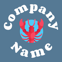 Lobster on a Kashmir Blue background - Dieren/huisdieren