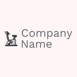 Stationary bike logo on a beige background - Medical & Farmacia