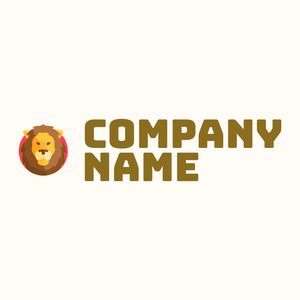 Lion on a Floral White background - Animaux & Animaux de compagnie