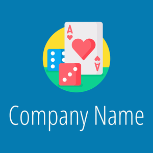 Dice logo on a Cerulean background - Entretenimento & Artes