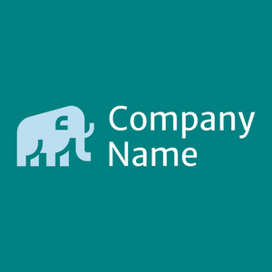 Mammoth logo on a Teal background - Animali & Cuccioli