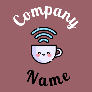 Wifi logo on a Copper Rose background - Alimentos & Bebidas