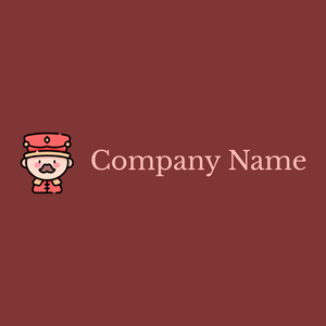 Nutcracker logo on a Tall Poppy background - Abstracto