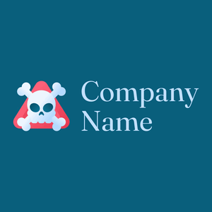 Virus logo on a Dark Cerulean background - Internet