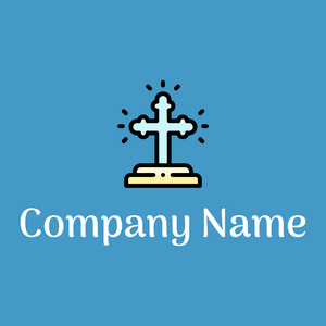 Cross logo on a Viking background - Religieus