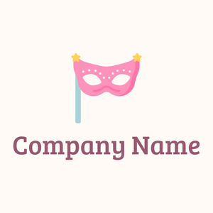 Carnation Pink Eye mask on a Seashell background - Arte & Intrattenimento