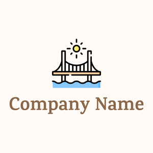 Bridge logo on a pale background - Abstrait
