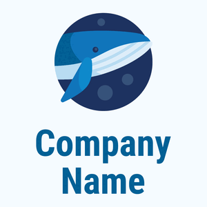 Regal Blue Blue whale on a Alice Blue background - Sommario