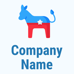 Dodger Blue Donkey on a Alice Blue background - Política