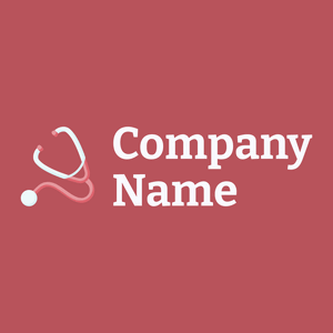 Stethoscope logo on a Blush background - Hospital & Farmácia