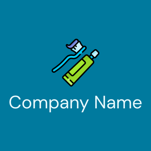 Toothbrush logo on a Cerulean background - Nettoyage & Entretien