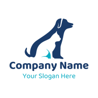 dog and cat veterinarian logo  - Animales & Animales de compañía