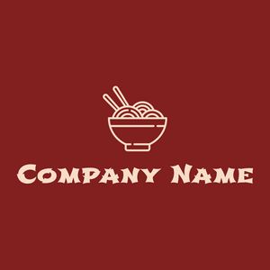 Noodles on a Mandarian Orange background - Comida & Bebida