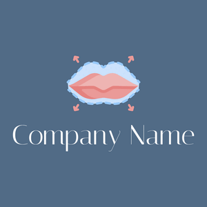 Lips logo on a Kashmir Blue background - Mode & Schönheit