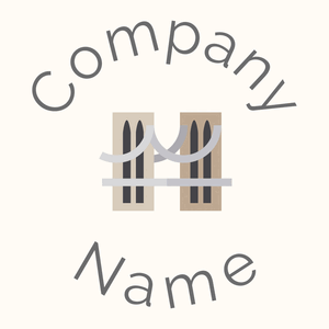 Brooklyn bridge logo on a Floral White background - Architectuur