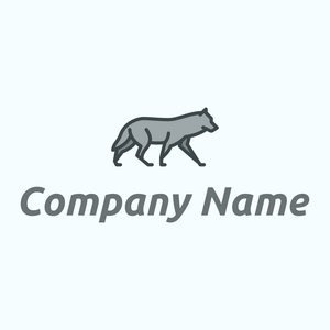 Walking Wolf logo on a Azure background - Animals & Pets