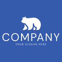 Blue logo with polar bear - Animales & Animales de compañía