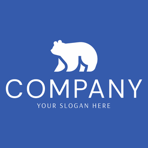 Blue logo with polar bear - Enfant & Garderie