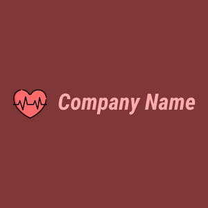 Heart rate logo on a dark Red background - Medizin & Pharmazeutik