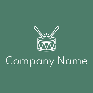 Drum logo on a Dark Green Copper background - Arte & Intrattenimento