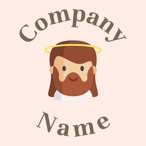 Jesus logo on a Misty Rose background - Religiosidade