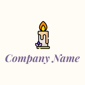 candle on a Floral White background - Venta al detalle