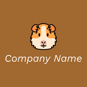 Guinea pig logo on a Mai Tai background - Animales & Animales de compañía