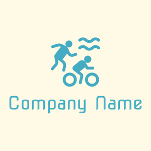 Triathlon logo on a Corn Silk background - Communauté & Non-profit