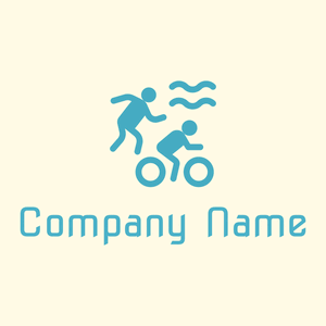 Triathlon logo on a Corn Silk background - Comunidad & Sin fines de lucro