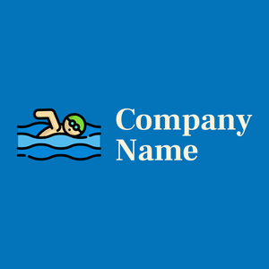 Swimming logo on a Navy Blue background - Juegos & Entretenimiento