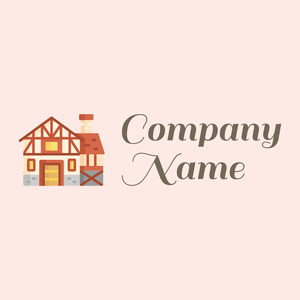 Medieval house on a Misty Rose background - Architectuur