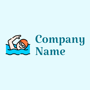 Swim logo on a Light Cyan background - Juegos & Entretenimiento