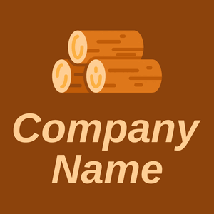 Wood logo on a Saddle Brown background - Milieu & Ecologie