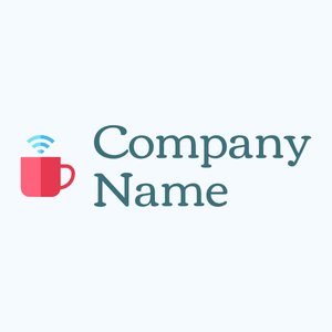 Coffee cup logo on a Alice Blue background - Alimentos & Bebidas