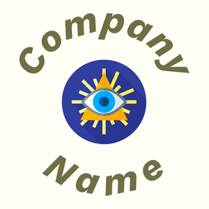 Eye symbol logo on a Ivory background - Religion