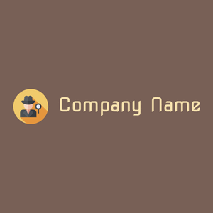 Detective logo on a Roman Coffee background - Sécurité