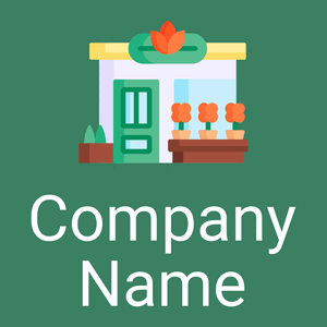 Florist logo on a Viridian background - Domaine de l'agriculture