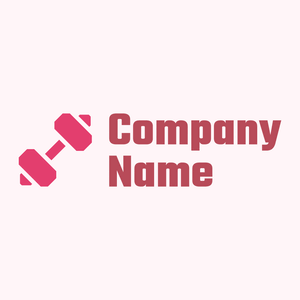 Dumbbell logo on a Lavender Blush background - Deportes