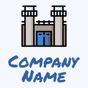 Prison logo on a Alice Blue background - Architektur