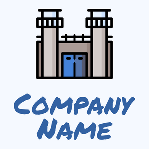 Prison logo on a Alice Blue background - Domaine de l'architechture