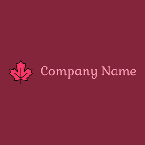 Maple leaf logo on a Shiraz background - Blumen