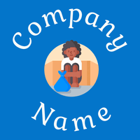 Orphan logo on a Navy Blue background - Enfant & Garderie